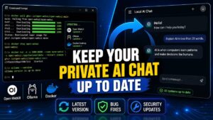 Update Open WebUI, Ollama, and Docker safely for private AI chat on Windows